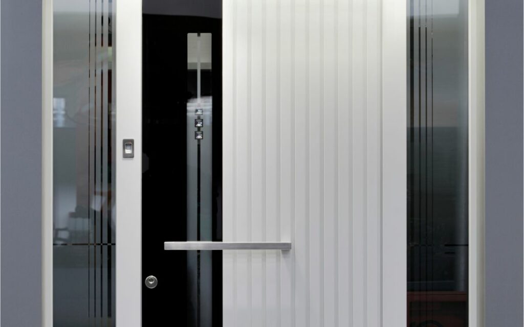 puerta de aluminio de exterior 