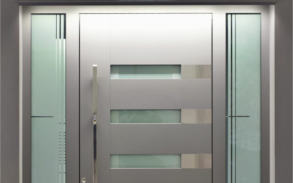 puerta de aluminio de exterior 