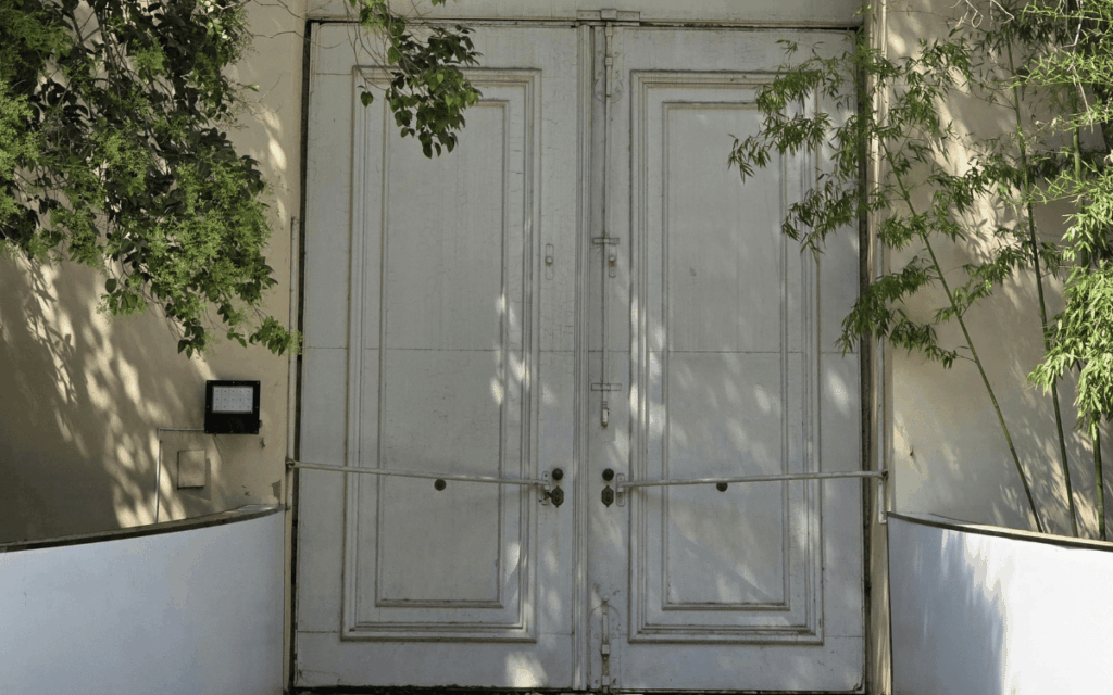 Puerta de aluminio de exterior de entrada